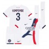 Paris Saint-Germain Presnel Kimpembe #3 Bortedraktsett Barn 2024-25 Kortermet (+ korte bukser)